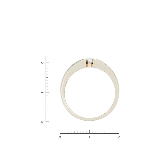 Кольцо из золота 585 пробы c 1 бриллиантом, Л 7502 0315 за 53520