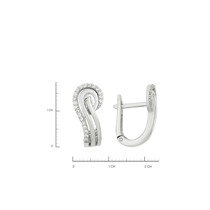 Серьги из золота 585 пробы c бриллиантами, К 0000 5571 за 74500