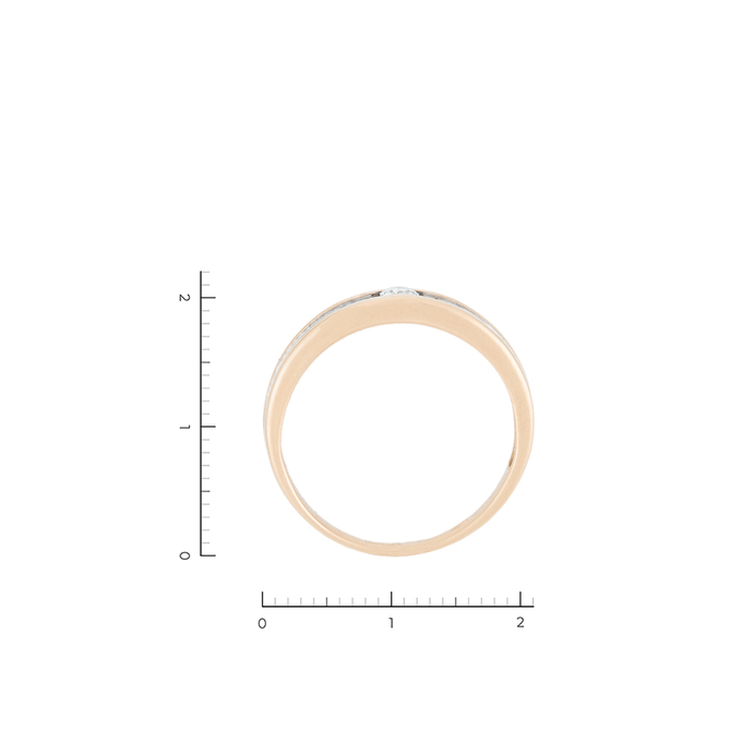 Кольцо из золота 585 пробы c 1 бриллиантом, Л 4306 2717 за 35920