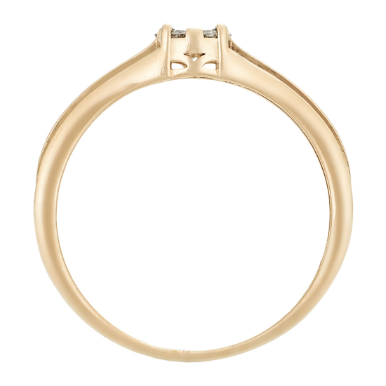 Кольцо из комбинированного золота 585 пробы c 27 бриллиантами, Л20103004 за 18300