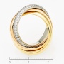 Кольцо из комбинированного золота 750 пробы c 102 бриллиантами Л28071556 фото 4