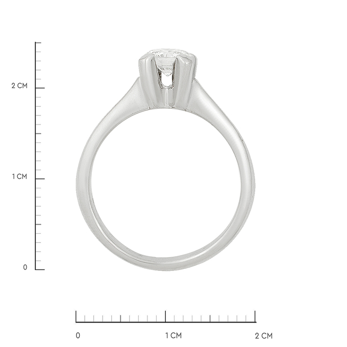 Кольцо из золота 750 пробы c бриллиантом, Л 0616 8589 за 180800