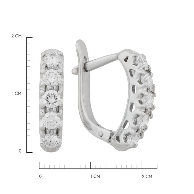 Серьги из золота 585 пробы с бриллиантами, Л 3309 9038 за 145000
