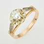 Кольцо из комбинированного золота 583 пробы c 1 бриллиантом Л47052758 фото 1