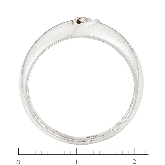 Кольцо из белого золота 750 пробы c 1 бриллиантом, Л12078354 за 35940