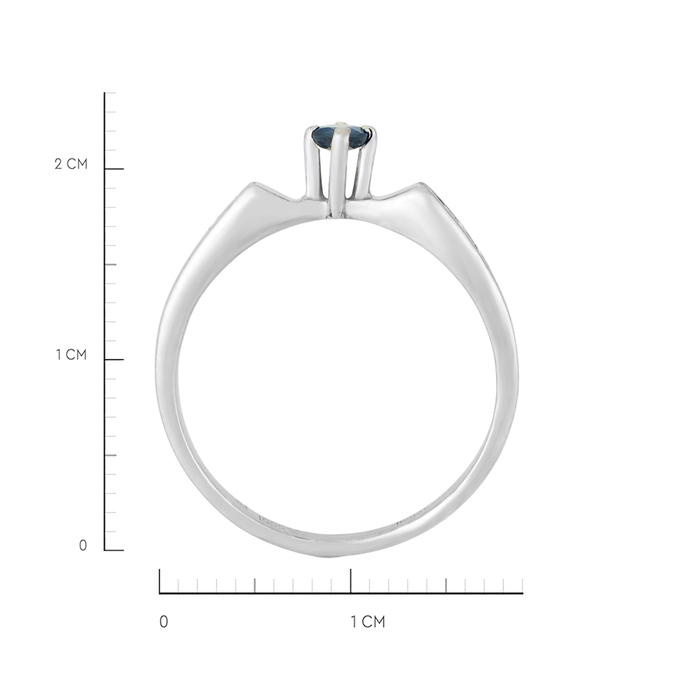 Кольцо из золота 585 пробы c сапфиром и бриллиантами, Л 2316 8361 за 27120