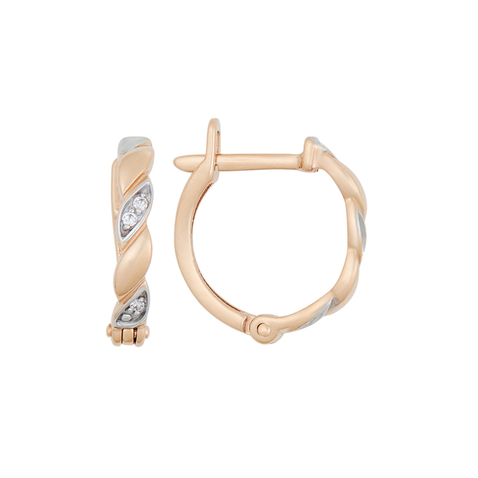 Серьги из золота 585 пробы c фианитами, К 0000 3737 за 21000