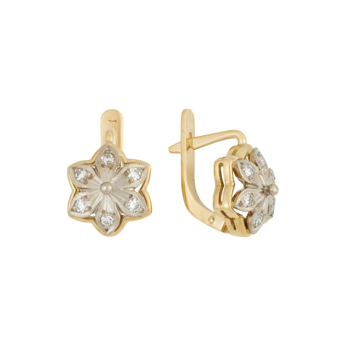 Серьги из золота 750 пробы с бриллиантами, Л 3606 7420 за 87800
