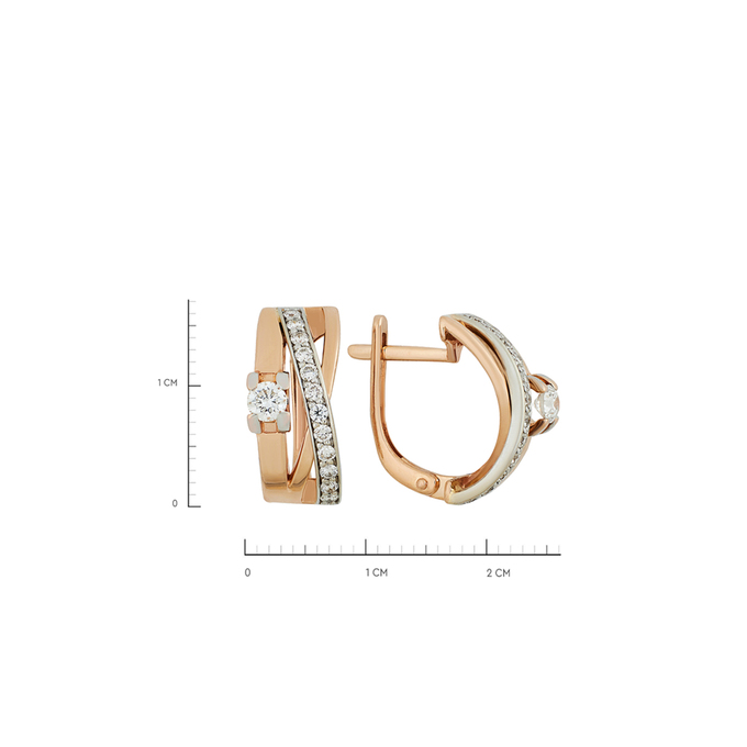 Серьги из золота 585 пробы c бриллиантами, К 0000 4152 за 109400