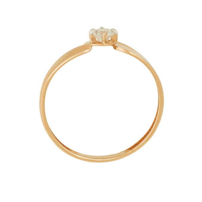 Кольцо из золота 585 пробы c фианитом