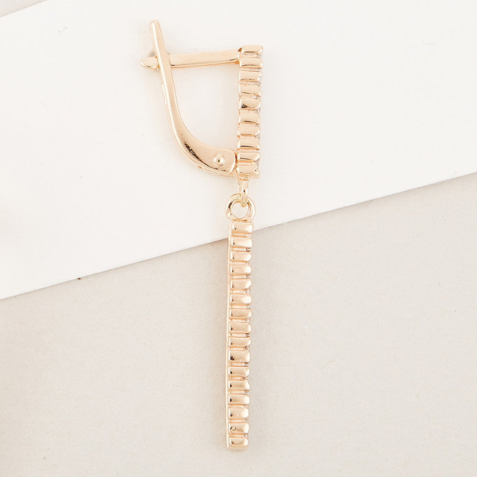 Серьги из золота 585 пробы c фианитами