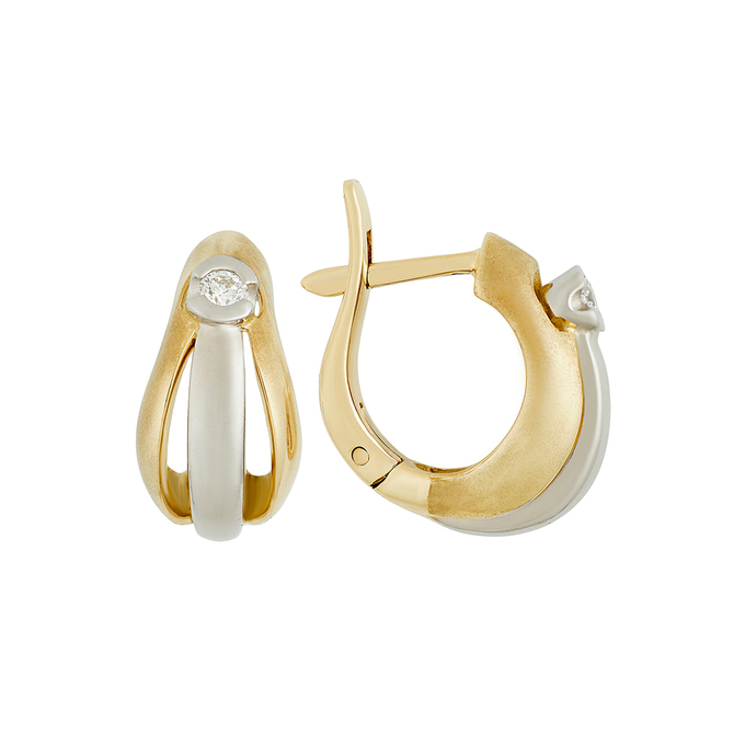 Серьги из золота 585 пробы c бриллиантами, Ц О007 0607 за 70200