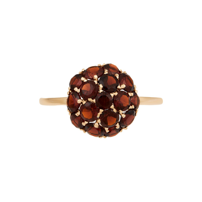 Кольцо из золота 585 пробы c гранатами, Л 4609 3416 за 22800