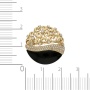 Кольцо из желтого золота 585 пробы c 62 бриллиантами и 1 ониксом 093191 фото 3