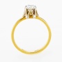 Кольцо из комбинированного золота 750 пробы c 1 бриллиантом Л47049414 фото 3