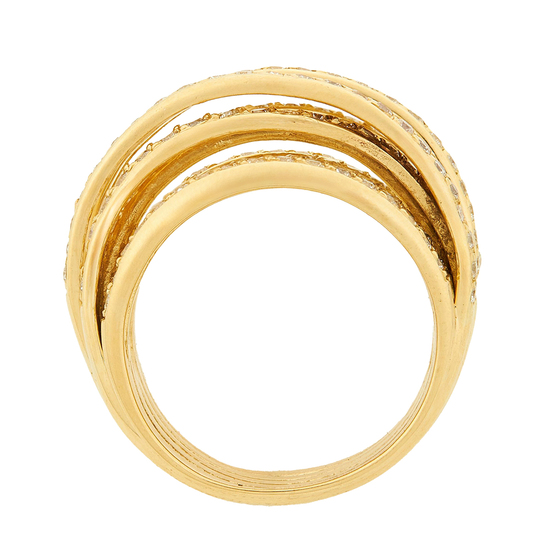 Кольцо из желтого золота 750 пробы c 178 бриллиантами, Л04080018 за 189900