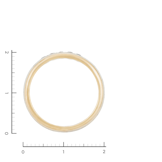 Кольцо из комбинированного золота 585 пробы c 5 бриллиантами, Л48070074 за 48650