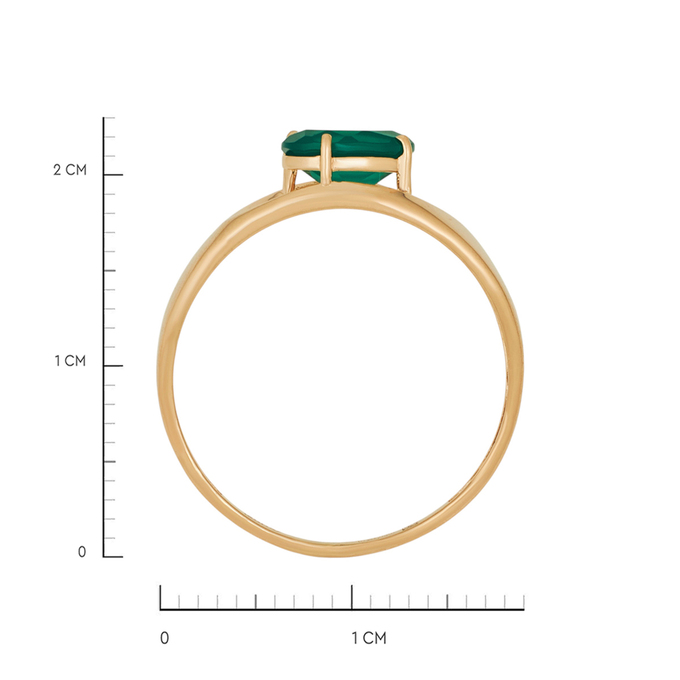Кольцо из золота 585 пробы c хризопразом, Л 3506 5767 за 14160
