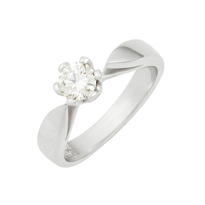 Кольцо из золота 750 пробы c бриллиантом