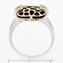 Кольцо из комбинированного золота 585 пробы c 1 ониксом и 38 бриллиантами Л54032385 фото 4