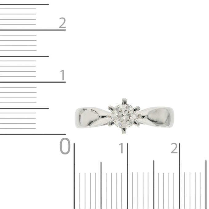 Кольцо из белого золота 585 пробы c 1 бриллиантом, Л 4805 0413 за 73325