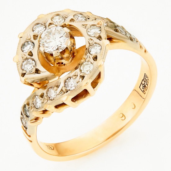 SOKOLOV кольцо из золота с фианитами 018255. Комплекты золото для женщины в 585. В Самаре купить золото кольцо из почки фото. Подлинность украшения
