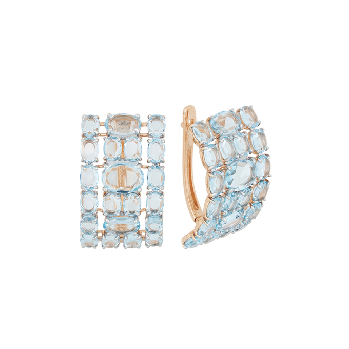 Серьги из золота 585 пробы c топазами, К 0000 3610 за 55400