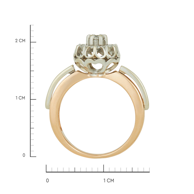 Кольцо из золота 585 пробы c бриллиантами, Л 4807 4520 за 48500