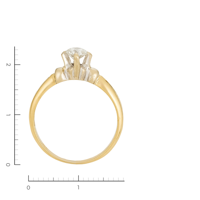 Кольцо из золота 585 пробы c 1 бриллиантом, Л 5804 6173 за 86000