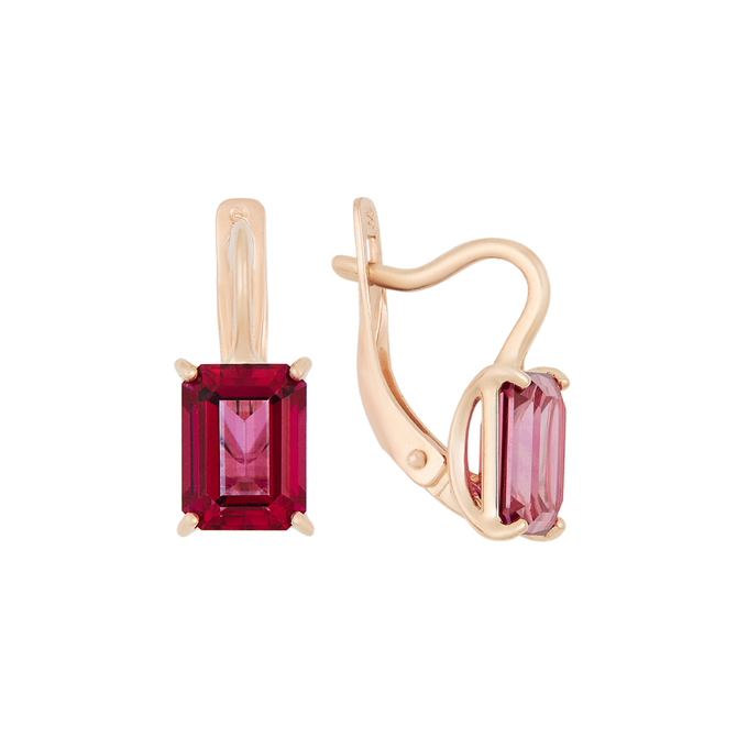 Серьги из золота 585 пробы c мистик-топазами, К 0000 3417 за 31900