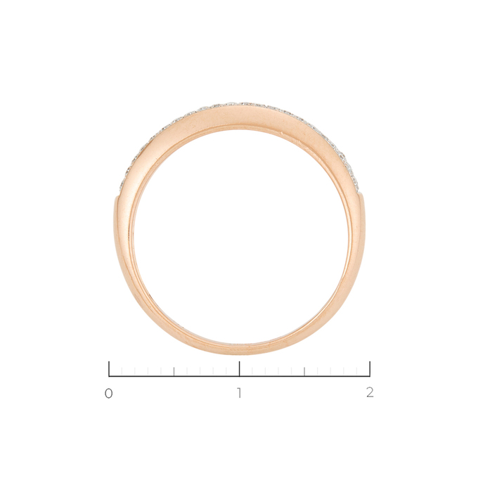 Кольцо из золота 585 пробы c 44 бриллиантами, Л 7302 2575 за 19600