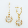 Серьги из золота 585 пробы c фианитами