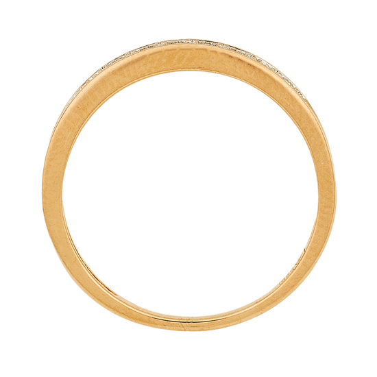 Кольцо из комбинированного золота 585 пробы c 23 бриллиантами, Л73021384 за 8950