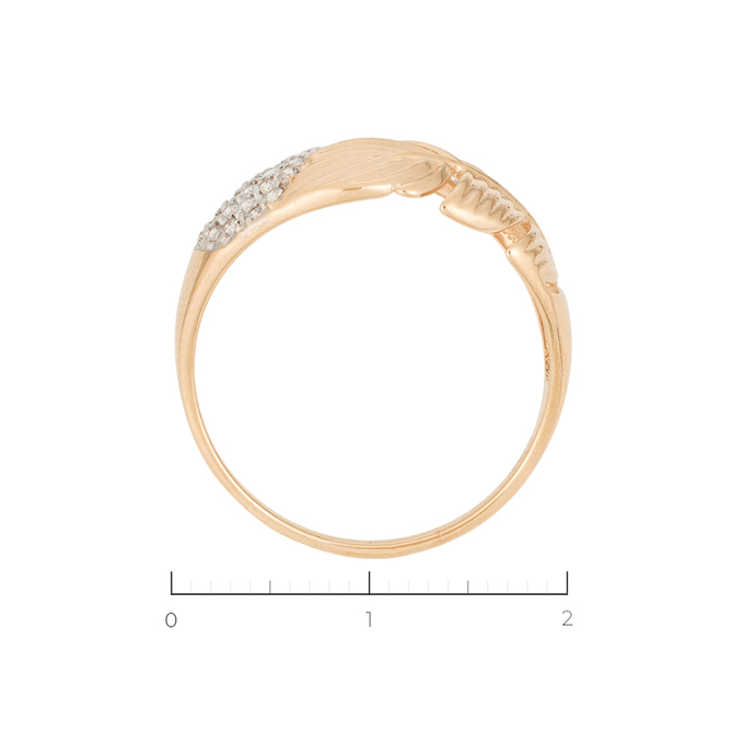 Кольцо из золота 585 пробы c 36 фианитами, Л 1114 2133 за 17280