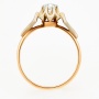 Кольцо из комбинированного золота 585 пробы c 3 бриллиантами Л24120084 фото 3