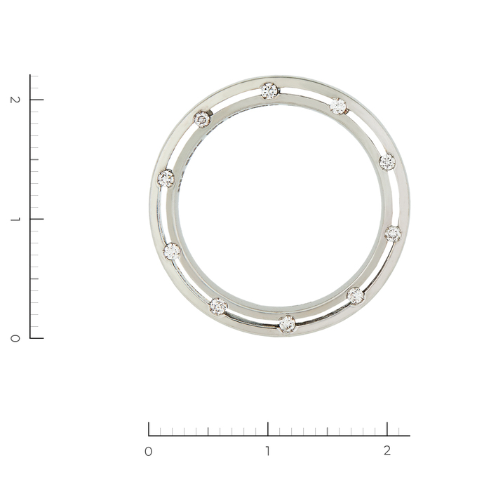 Кольцо из белого золота 750 пробы c 20 бриллиантами, Л 2808 7262 за 77000