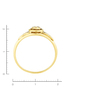 Кольцо из желтого золота 750 пробы c 3 бриллиантами Л45069991 фото 4