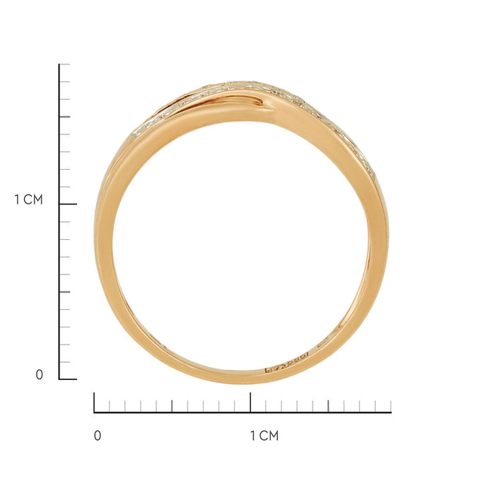 Кольцо из золота 585 пробы c бриллиантами