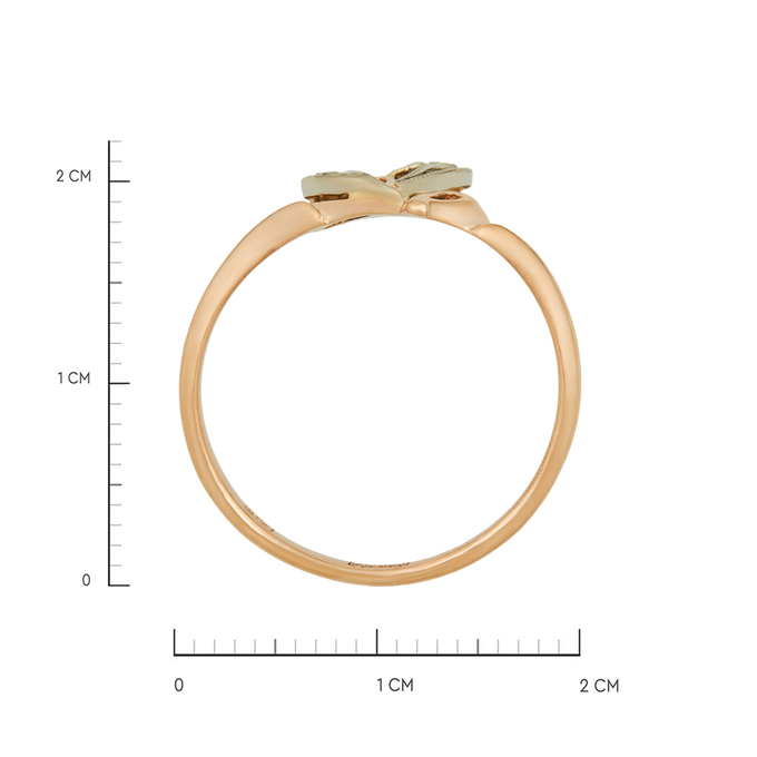 Кольцо из золота 583 пробы c бриллиантами, Л 5405 9816 за 20230