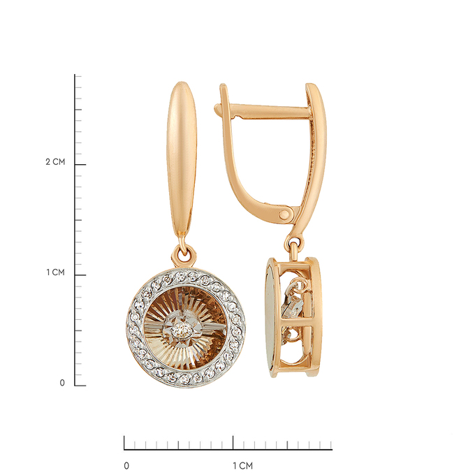 Серьги из золота 585 пробы c бриллиантами, Ц О007 1881 за 57000