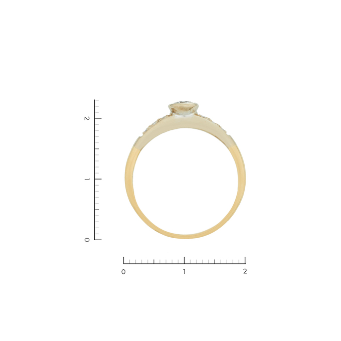 Кольцо из золота 750 пробы c 7 бриллиантами, Л 4608 6769 за 62320
