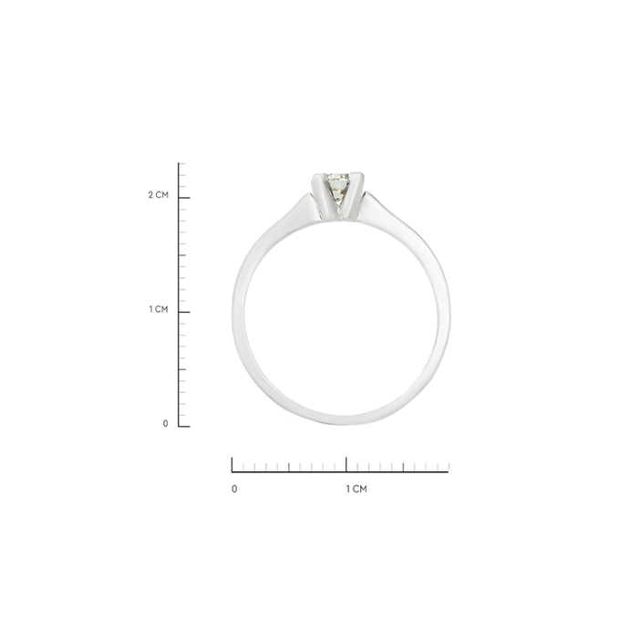 Кольцо из золота 585 пробы c бриллиантом, Л 7502 5204 за 41520