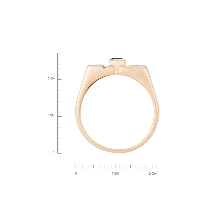 Кольцо из золота 585 пробы c сапфиром и бриллиантами, Л 5805 0424 за 60720