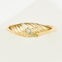Кольцо из комбинированного золота 585 пробы c 1 бриллиантом Л57022294 фото 2