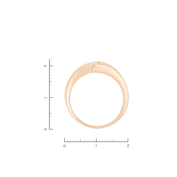 Кольцо из золота 585 пробы c 1 бриллиантом