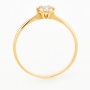 Кольцо из желтого золота 585 пробы c 1 бриллиантом Л31096849 фото 3