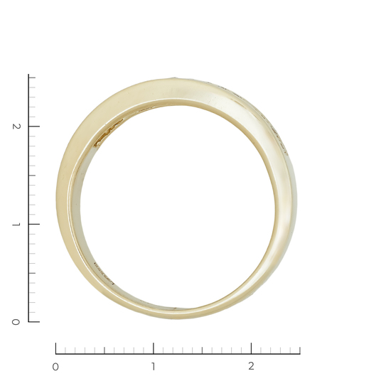 Кольцо из желтого золота 585 пробы c 15 бриллиантами, Л28085900 за 60000