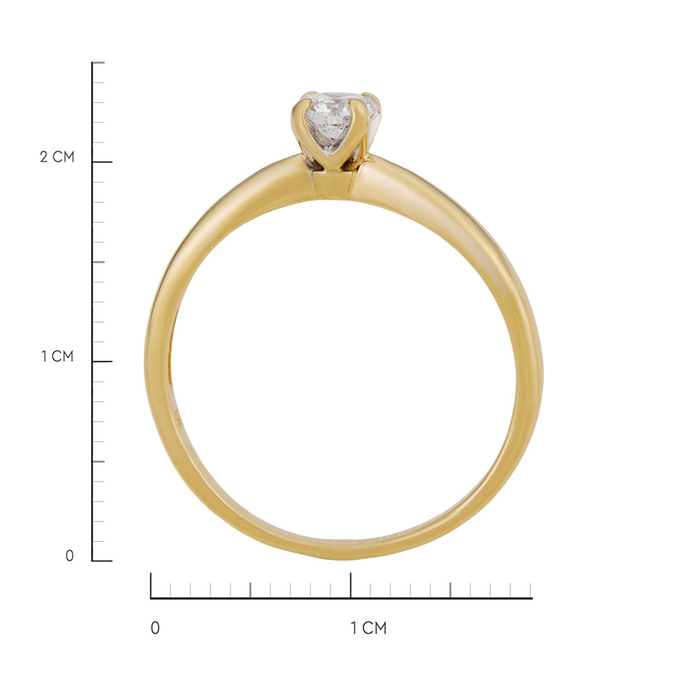 Кольцо из золота 585 пробы c бриллиантом, Л 5104 2127 за 37200