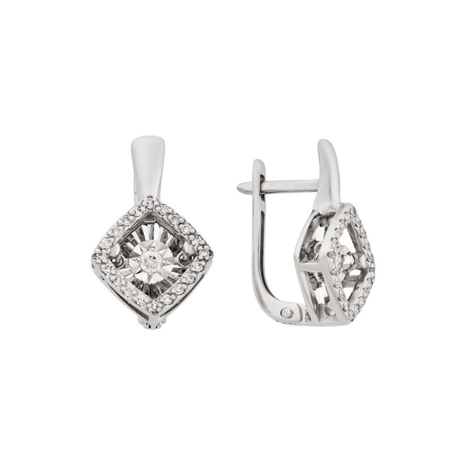 Серьги из золота 585 пробы с бриллиантами, Ц О007 4118 за 45900
