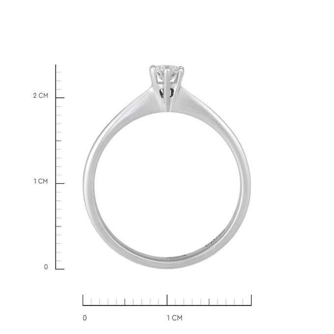 Кольцо из золота 750 пробы c бриллиантом, Л 6002 5709 за 54300